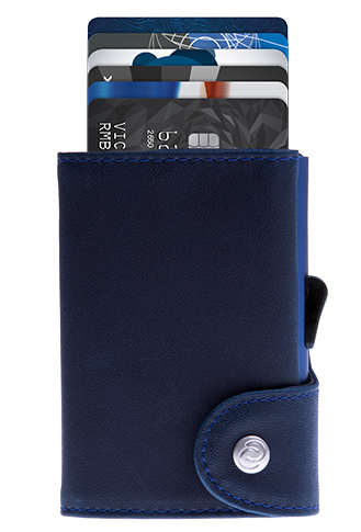 C-Secure Mens Limited Edition Coin Pocket Card Holder Wallet - Naval/Blue