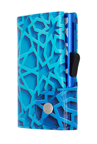 Print Wallet Tribe Blue